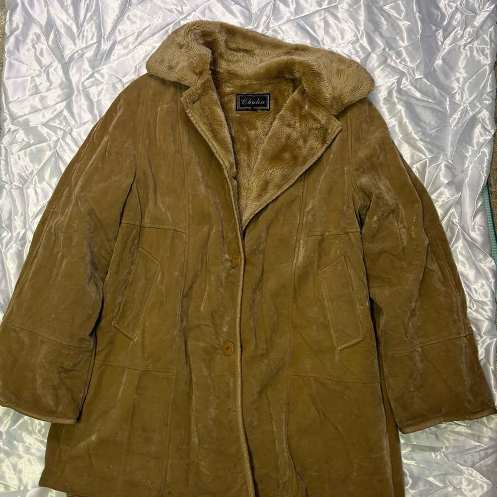 Cabela's Women's Tan Teddy Jacket with Faux Fur